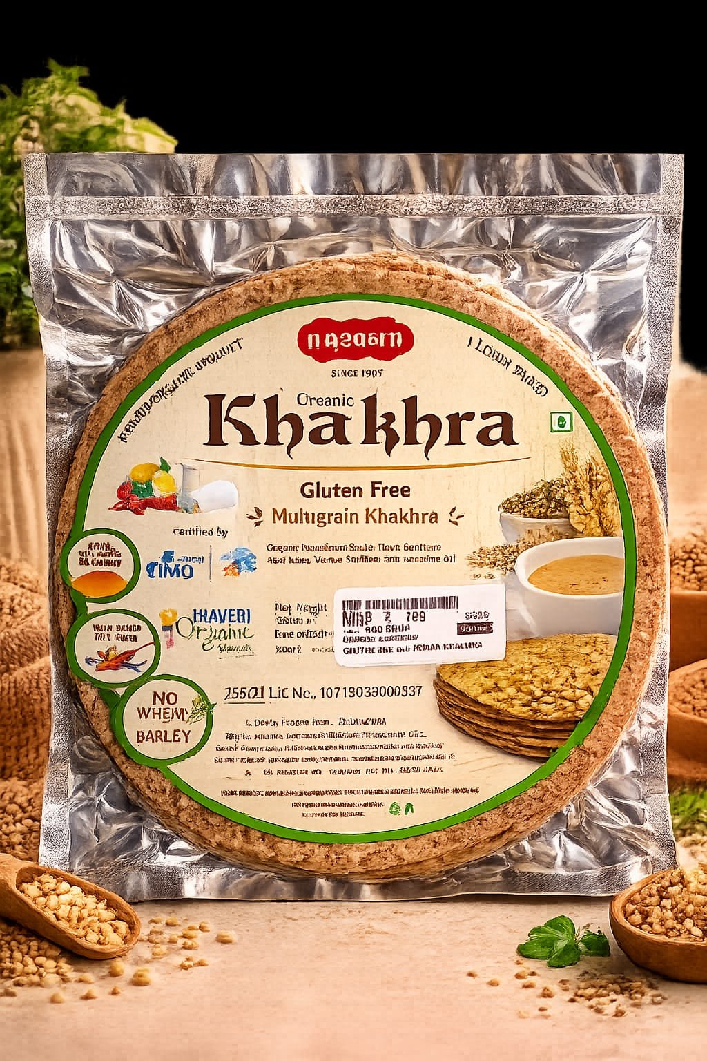 Gluten Free Multigrain Khakhra
