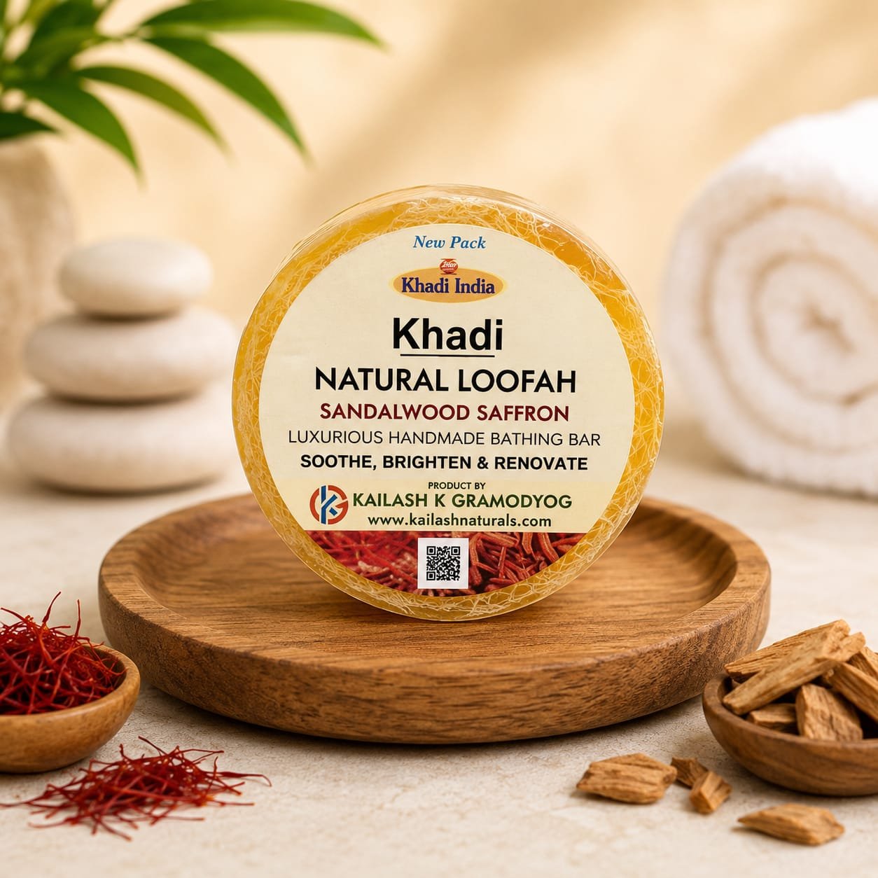 Khadi Natural Loofah Khus Kesar Rakyachandan