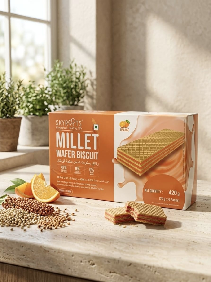 Orange Millet Wafer Biscuit