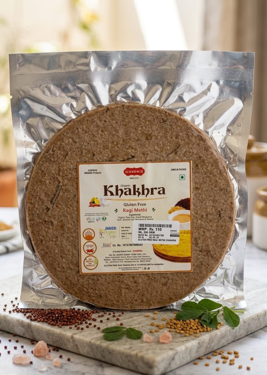 Gluten Free Ragi Methi Khakhra